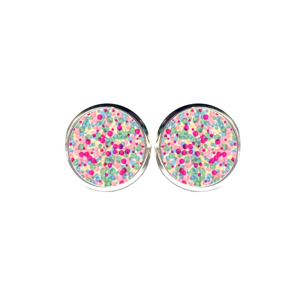 Watercolor Dots Earrings - Polka Dots